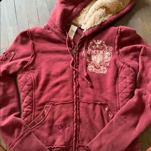 Billabong Zip-Up faux fur lined Hoodie - M